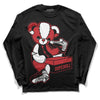 Jordan 12 “Red Taxi” DopeSkill Long Sleeve T-Shirt Sneakerhead BEAR Graphic Streetwear - Black