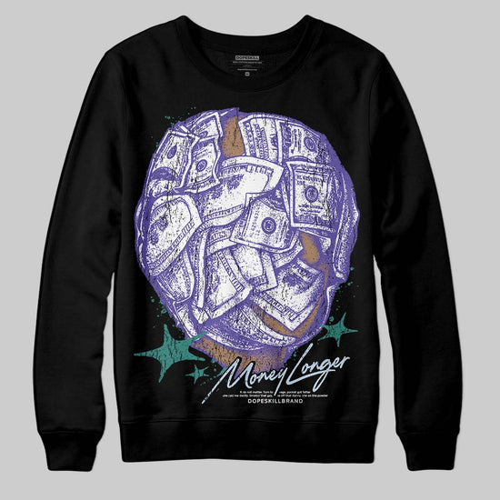Jordan 5 OG “Grape” DopeSkill Sweatshirt Money Longer Graphic Streetwear - Black