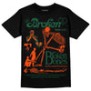 Dunk Low Team Dark Green Orange DopeSkill T-Shirt Broken Bones Graphic Streetwear - Black