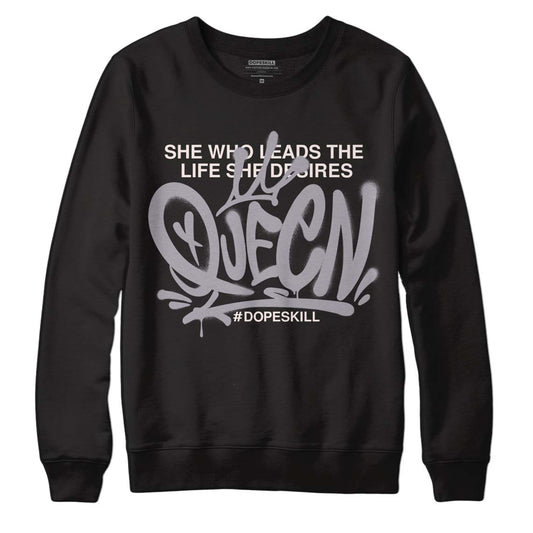 Jordan 2 Cement Grey DopeSkill Sweatshirt Queen Graphic Streetwear - Black