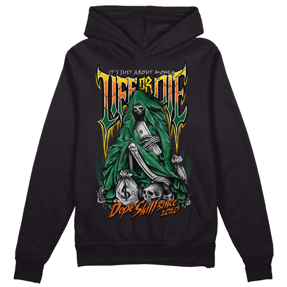 Green Sneakers DopeSkill Hoodie Sweatshirt Life or Die Graphic Streetwear - Black