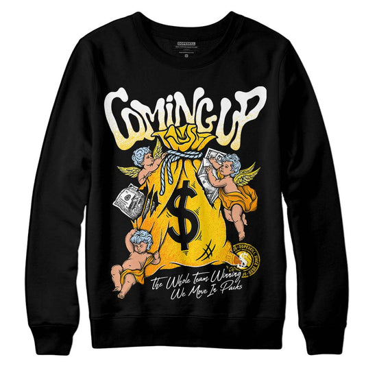 Jordan 6 “Yellow Ochre” DopeSkill Sweatshirt Money Bag Coming Up Graphic Streetwear - Black