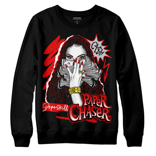 Jordan 4 Retro Red Cement DopeSkill Sweatshirt NPC Graphic Streetwear - Black