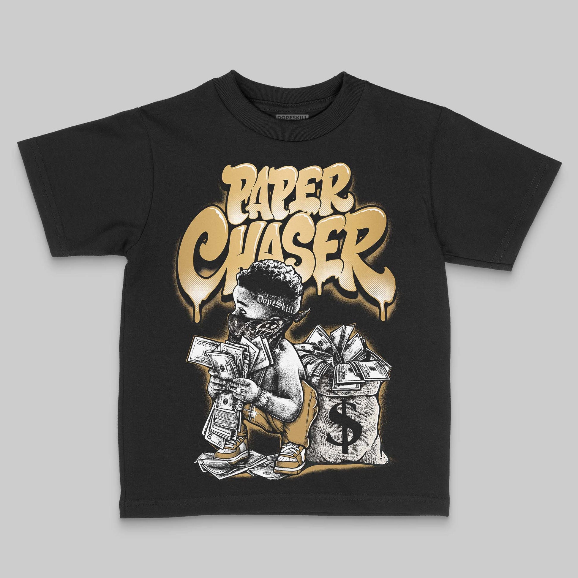 Jordan 11 Low “Mother’s Day” DopeSkill Toddler Kids T-shirt Paper Chaser Boy Graphic Streetwear - Black