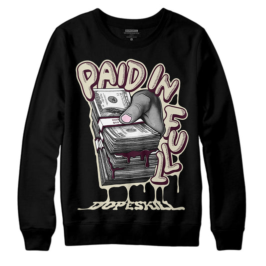 Dunk Low Night Maroon and Medium Soft Pink DopeSkill Sweatshirt Paid In Full Graphic Streetwear - Black