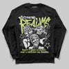 Jordan 5 “Luminous Green” DopeSkill Long Sleeve T-Shirt Distorted Realms Graphic Streetwear - Black