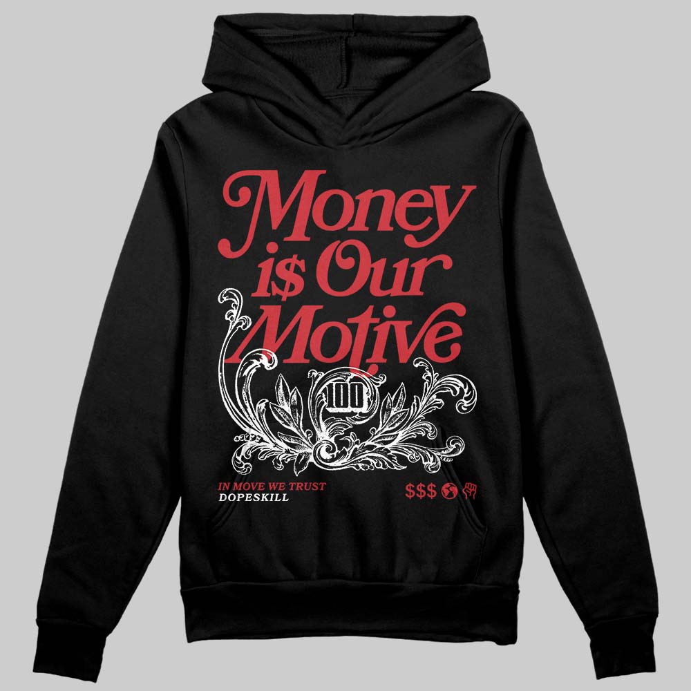 Jordan 1 Low OG "Chicago" DopeSkill Hoodie Sweatshirt Money Is Our Motive Typo Graphic Streetwear - Black