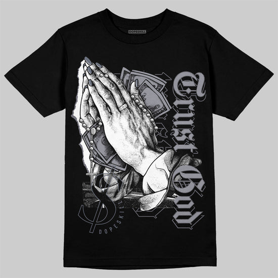 Jordan 14 Retro 'Stealth' DopeSkill T-Shirt Trust God Graphic Streetwear - Black