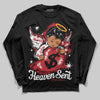 Jordan 5 Retro Fire Red Black Tongue (2025) DopeSkill Long Sleeve T-Shirt Heaven Sent Graphic Streetwear - Black