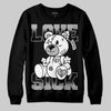 Black and White Sneakers DopeSkill Sweatshirt Love Sick Graphic Streetwear - Black