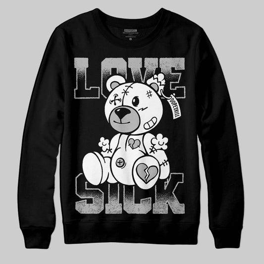 Black and White Sneakers DopeSkill Sweatshirt Love Sick Graphic Streetwear - Black
