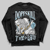 Vans Knu Stack Vintage Satin Dream Blue DopeSkill Long Sleeve T-Shirt Sorry I've Been Trappin Graphic Streetwear - Black