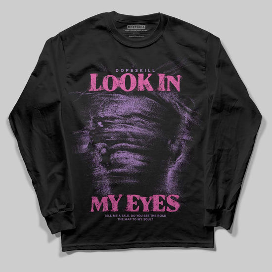 PURPLE Sneakers DopeSkill Long Sleeve T-Shirt Look In My Eyes Graphic Streetwear - Black