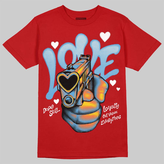 Jordan 11 Retro Cherry DopeSkill T-Shirt Love Shot Graphic Streetwear - Red