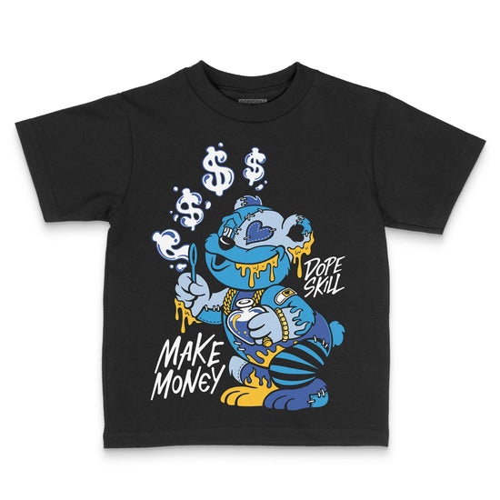 Royal Blue Sneakers DopeSkill Toddler Kids T-shirt Make Money Graphic Streetwear - Black
