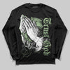 Jordan 4 Retro “Seafoam” DopeSkill Long Sleeve T-Shirt Trust God Graphic Streetwear - Black