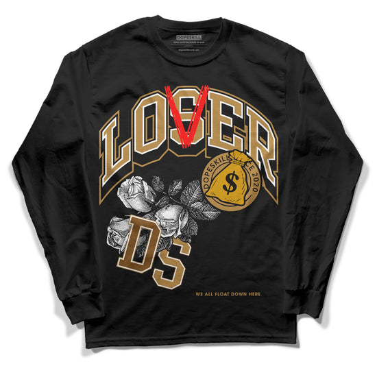 Jordan 13 Wheat 2023 DopeSkill Long Sleeve T-Shirt Loser Lover Graphic Streetwear - Black