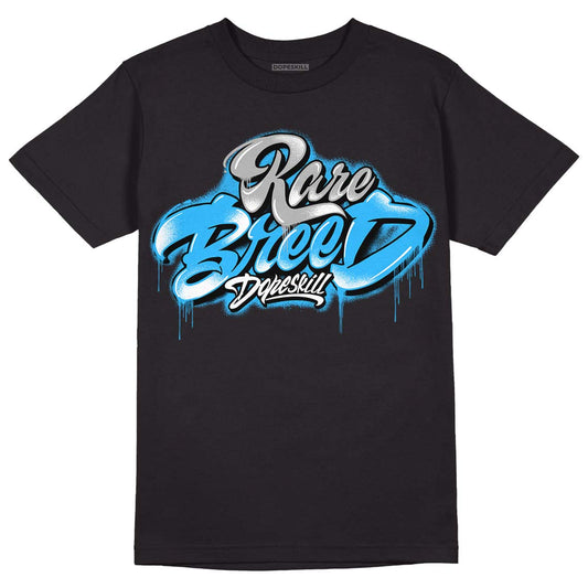 Jordan 2 Low "University Blue" DopeSkill T-Shirt Rare Breed Type Graphic Streetwear - Black