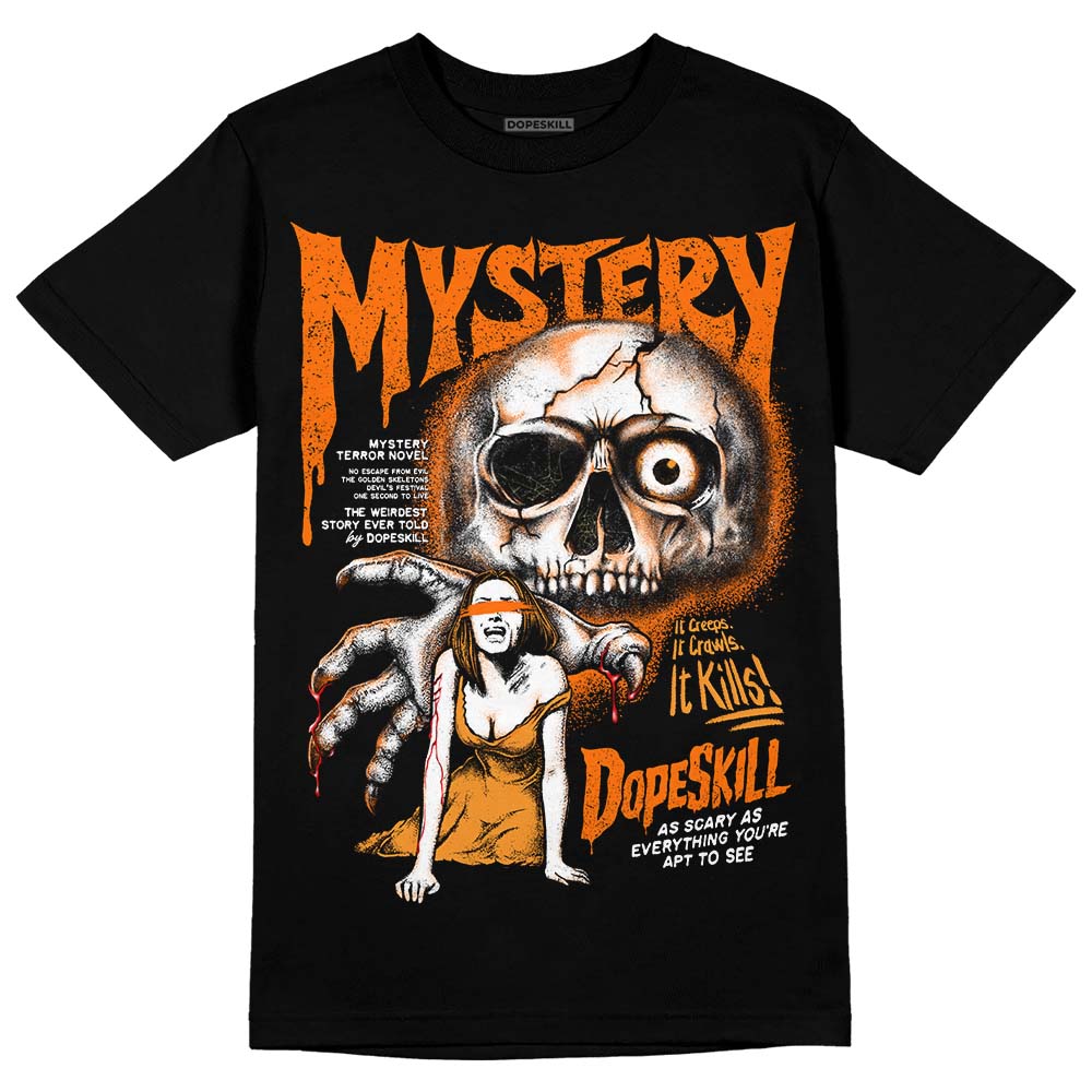 Orange, Black & White Sneakers DopeSkill T-Shirt Mystery Ghostly Grasp Graphic Streetwear - Black
