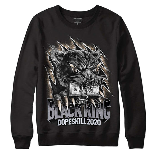 Jordan 4 Retro Frozen Moments DopeSkill Sweatshirt Black King Graphic Streetwear - Black 