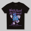 PURPLE Sneakers DopeSkill Toddler Kids T-shirt Work Hard In Silence Graphic Streetwear - Black