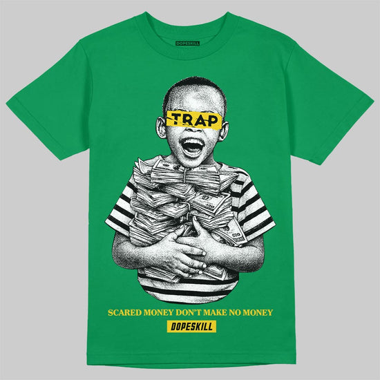 Green Sneakers DopeSkill T-Shirt Scared Money Don't Make No Money Graphic Streetwear - Irish Green