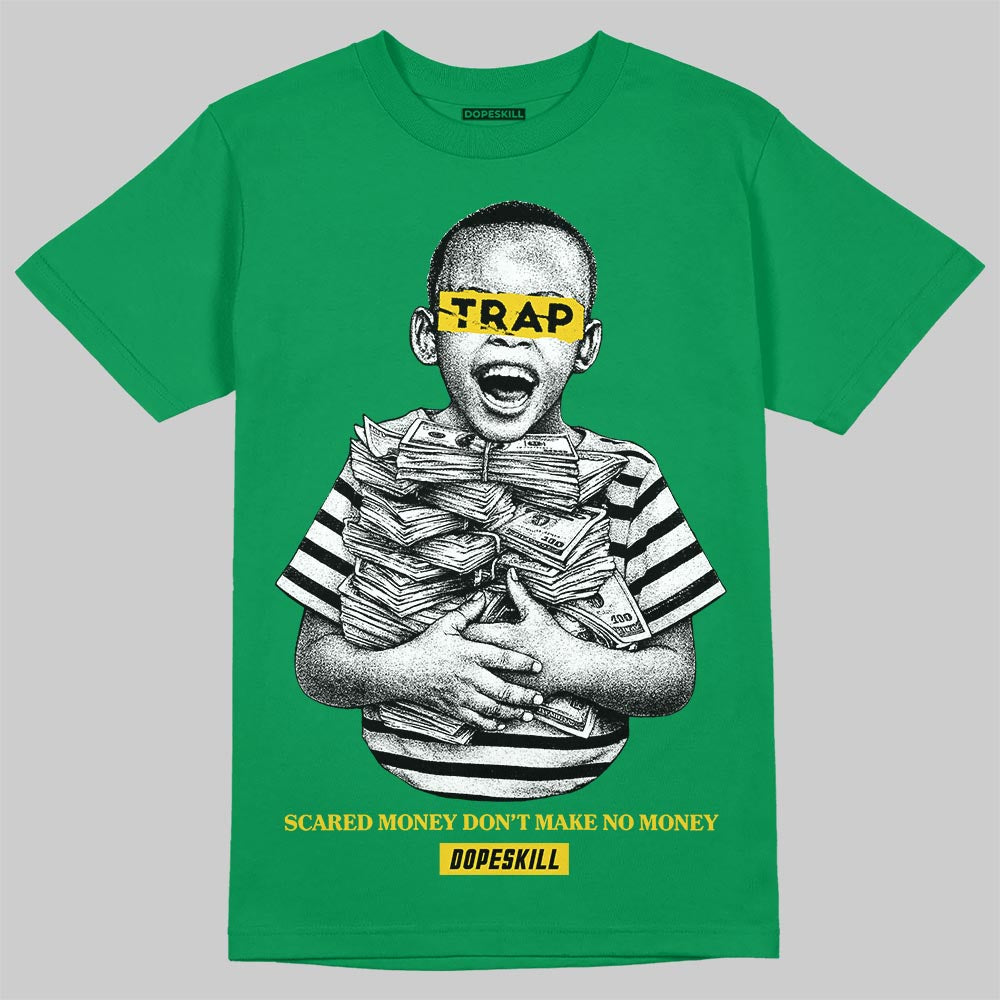 Green Sneakers DopeSkill T-Shirt Scared Money Don't Make No Money Graphic Streetwear - Irish Green