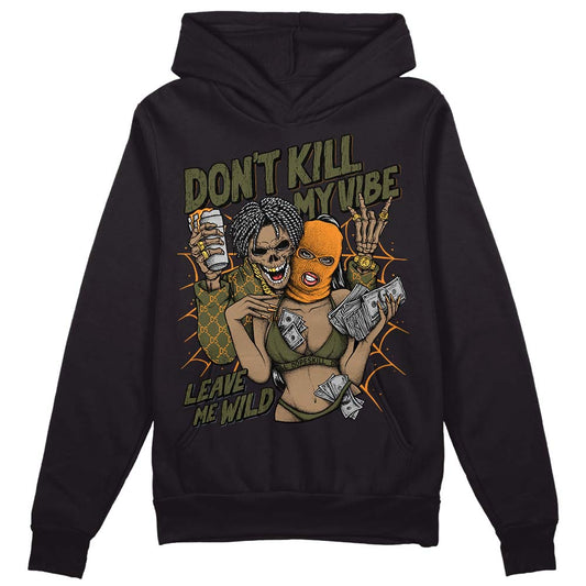 Jordan 5 "Olive" DopeSkill Hoodie Sweatshirt Don't Kill My Vibe Graphic Streetwear - Black