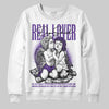 Purple Sneakers DopeSkill Sweatshirt Real Lover Graphic Streetwear - White