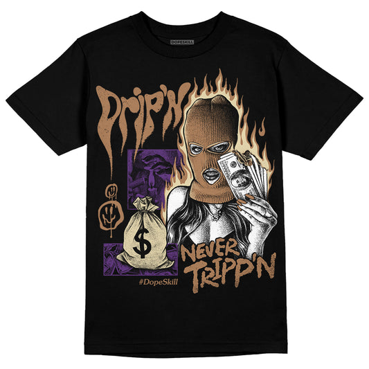 Jordan 6 WMNS Gore-Tex Brown Kelp DopeSkill T-Shirt Drip'n Never Tripp'n Graphic Streetwear - Black