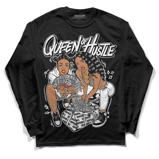 Jordan 1 High OG “Black/White” DopeSkill Long Sleeve T-Shirt Queen Of Hustle Graphic Streetwear - Black