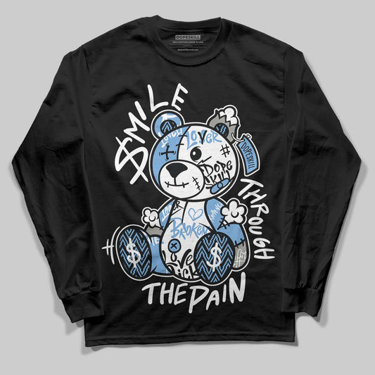 Jordan 12 Retro 'Melo' DopeSkill Long Sleeve T-Shirt Smile Through The Pain Graphic Streetwear - Black