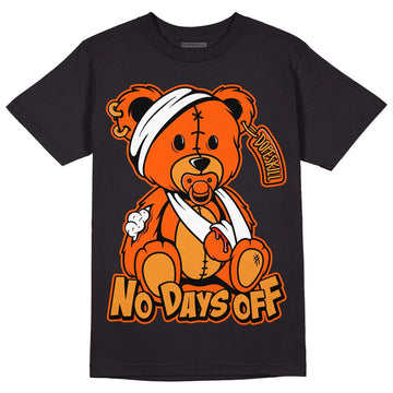 Jordan 12 Retro Brilliant Orange DopeSkill T-Shirt Hurt Bear Graphic Streetwear - Black