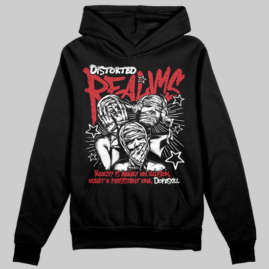 Jordan 1 Low OG "Chicago" DopeSkill Hoodie Sweatshirt Distorted Realms Graphic Streetwear - Black