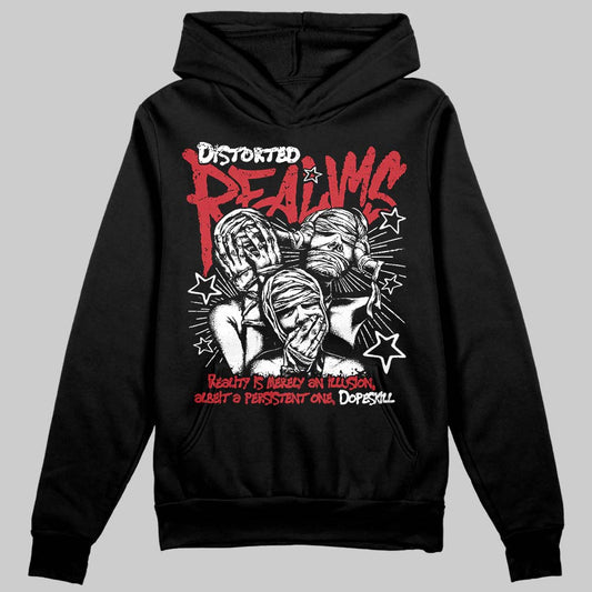 Jordan 1 Low OG "Chicago" DopeSkill Hoodie Sweatshirt Distorted Realms Graphic Streetwear - Black