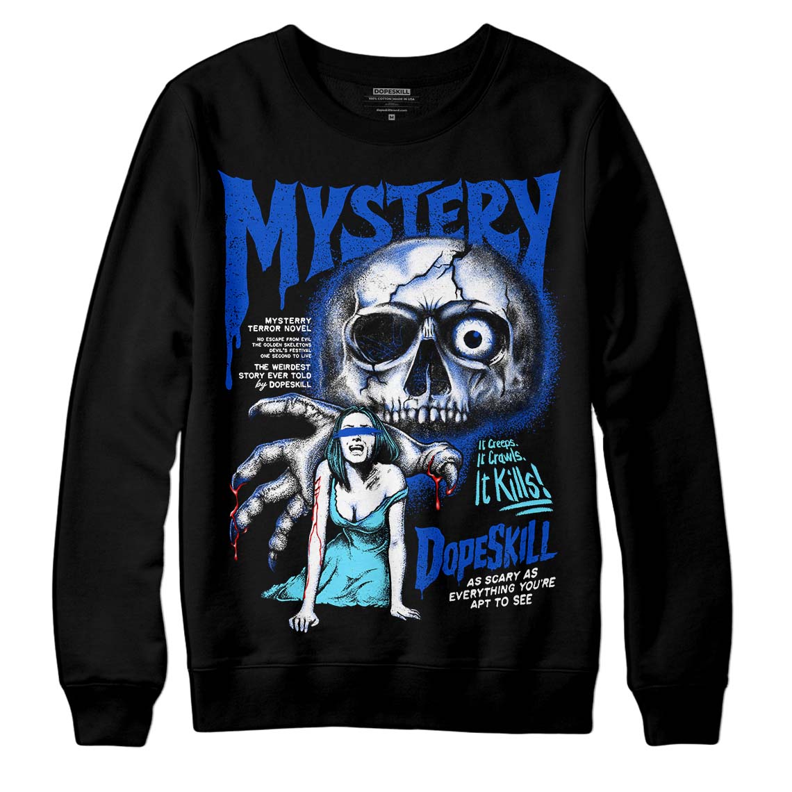 Dunk Low Argon DopeSkill Sweatshirt Mystery Ghostly Grasp Graphic Streetwear - Black