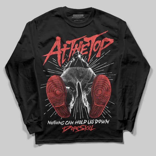 Red Sneakers DopeSkill Long Sleeve T-Shirt Nothing Can Hold US Down Graphic Streetwear - Black