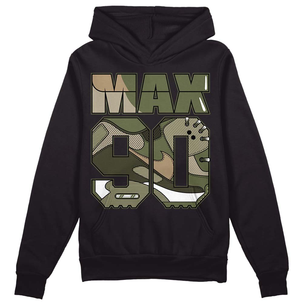 Air Max 90 Ballistic Neutral Olive DopeSkill Hoodie Sweatshirt Max 90 Graphic Streetwear - Black