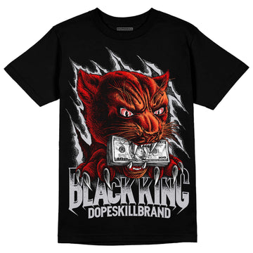 Jordan 2 Retro "Black Cement" DopeSkill T-Shirt Black King Graphic Streetwear - Black