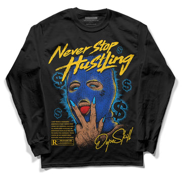 Jordan 14 “Laney” DopeSkill Long Sleeve T-Shirt Never Stop Hustling Graphic Streetwear - Black 