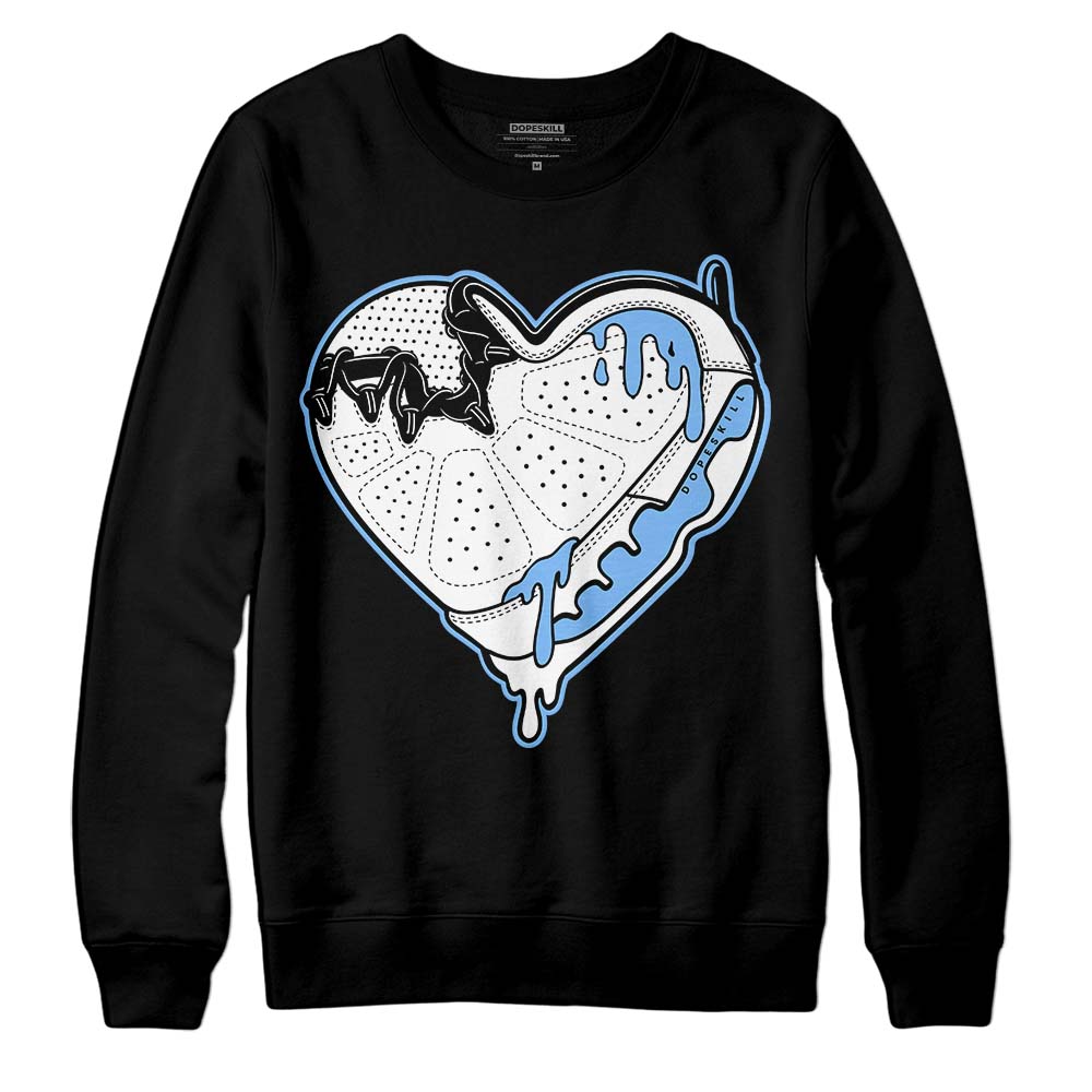 Jordan 9 Powder Blue DopeSkill Sweatshirt Heart Jordan 9 Graphic Streetwear - Black