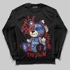 Jordan 4 “Rare Air” DopeSkill Long Sleeve T-Shirt Smile Through The Pain Graphic Streetwear - Black