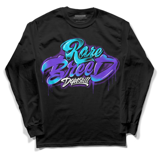 Jordan 6 "Aqua" DopeSkill Long Sleeve T-Shirt Rare Breed Type Graphic Streetwear - Black