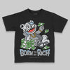 Jordan 5 Retro Wolf Grey (2026) DopeSkill Toddler Kids T-shirt Born To Be Rich Graphic Streetwear - Black