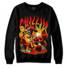 Red Sneakers DopeSkill Sweatshirt Chillin Graphic Streetwear - Black