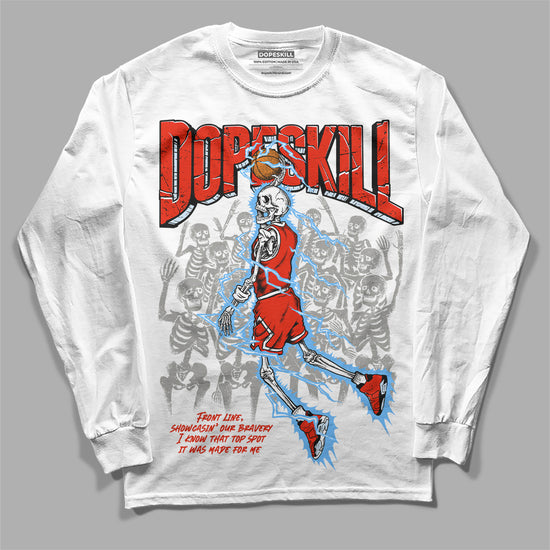 Jordan 6 Retro Toro Bravo DopeSkill Long Sleeve T-Shirt Thunder Dunk Graphic Streetwear - White 