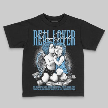 Jordan 14 Retro Black and University Blue DopeSkill Toddler Kids T-shirt Real Lover Graphic Streetwear - black