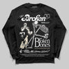 Jordan 5 Retro Reverse Metallic DopeSkill Long Sleeve T-Shirt Broken Bones Graphic Streetwear - Black