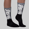 Leather Curb Sneakers White Anthracite DopeSkill Sublimated Socks Hustle Graphic