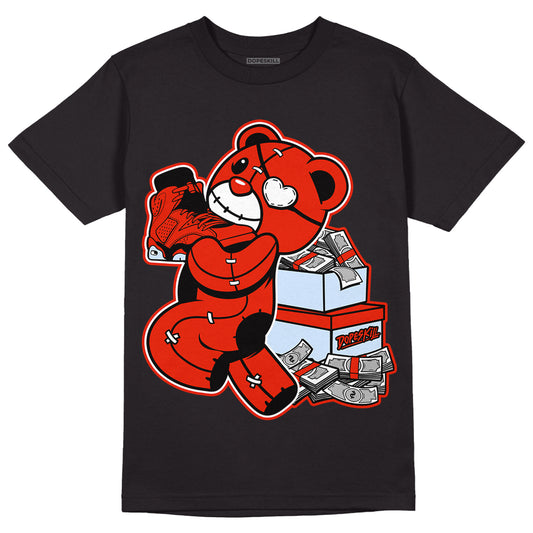 Jordan 6 Retro Toro Bravo DopeSkill T-Shirt Bear Steals Sneaker Graphic Streetwear  - Black 